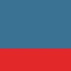 The Dog's Bed Replacement Outer Cover ONLY (Outer Cover ONLY - NO Bed, NO Waterproof Inner) for The Dog's Bed, Washable Oxford Fabric, Small (Blue with Red Piping UK Embroidery Flag)