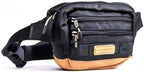 Wilderdog Utility Fanny Pack stores Treats, Balls, Keys in 3 Pockets with adjustable strap and Poop Bag dispenser (Black)