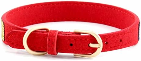 Serijoars Small Dog Collar with Rhinestone Crystal Diamond Colorful Bling Girl Puppy Cat Collars (XXS, Red2)