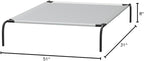 Amazon Basics Cooling Breathable Elevated Dog Bed with Metal Frame for Large Dogs, 51 x 31 x 8 Inch, Grey