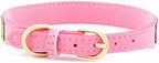 Serijoars Small Dog Collar with Rhinestone Crystal Diamond Colorful Bling Girl Puppy Cat Collars (L, Pink2)