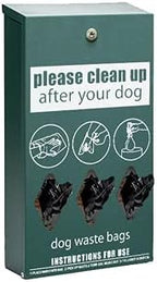 ZERO WASTE USA - Rust Proof Aluminum Dog Waste Dispenser - Free 400 Waste Roll Bags - 10-Year Warranty - Over 500k Sold in USA (Matte Green)