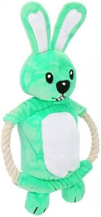 Squeaky Dog Toys , Funny Dog Toys Stuffed Plush Dog Toy , Cute Dog Rabbit Dog Birthday Gift Dog Chew Toys Pet Toys for Small Medium and Large Dogs(Green Rabbit)
