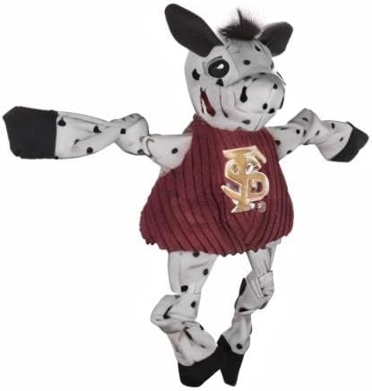 HuggleHounds Knottie Plush Dog Toy - Stuffed Animal Toy, Puppy Toys, Squeaky Dog Toy for Small, Medium & Large Dogs, Durable Plush to Keep Busy, Officially Licensed - Florida State Cimarron, Large