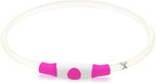 BSEEN Light Up Dog Collar, Rechargeable LED Dog Collar Waterproof Glowing Pet Collar TPU Cuttable Lighted Puppy Collar Safety Dog Lights for Night Walking (Pink 70cm)
