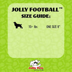 Jolly Pets Football Dog Toy, 8 Inches, Orange