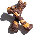 Jack&Pup 10" Pork Femur Bones for Dogs, Bacon Twist Big Bones for Large Dogs, Gourmet Beef Bones for Agressive Chewers, 3 Pack
