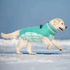 Lelepet Dog Coat Warm Dog Winter Coat Waterproof Dogs Jacket with Harness Built in Reflective Pet Fleece Vest Zip-Up Cold Weather Coats for Large Dogs Turtleneck & Windproof Coats Boxer Mint Green XL