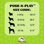 Jolly Pets Push-n-Play Ball Dog Toy, 14 Inches/Extra-Large, Purple,All Breed Sizes