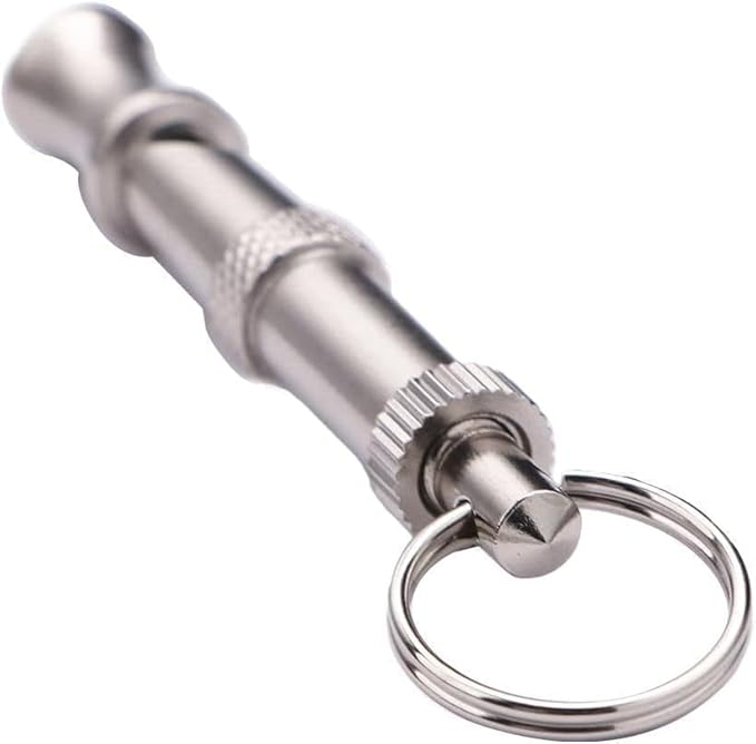 Silver Adjustable Ultrasonic Dog Whistle, Portable Whistle Pet Whistle Supersonic Whistle Dog Whistles for Pet Training, Dog Whistles, Training and Behavior Aids