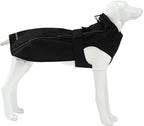 Adjustable Waterproof Dog Raincoat for Dogs,Lightweight Pet Rain Jacket Puppy Clothes with Reflective Strip for Small Medium Large Dogs (Black, 3X-Large)