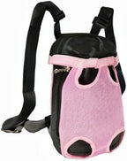 FEimaX Dog Carrier Backpack Pet Legs Out Front Cat Travel Bag, Adjustable Puppy Backpacks Carriers Hands-Free for Small Medium Dogs Cats Hiking Traveling Camping Daily Walking (X-Large, Pink)