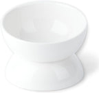 Cat Water Bowl, 16 OZ Ceramic Elevated Cat Bowls, 15° Tilted and Raised Pet Food Dish, Anti Vomiting Protect Pets' Spines and Whisker Fatigue