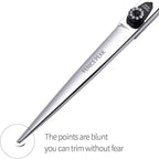 Fenice Peak 7.5'' Dog Straight Scissors For Grooming Pet Hair Cutting Shears 440C Stainless Steel Black Non-Slip Handle Sharp Blades Professional Pet Trimming Scissors for Cats