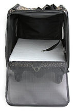 dbest products Pet Smart Cart, Medium, Leopard, Rolling Carrier with Wheels Soft Sided Collapsible Folding Travel Bag, Dog Cat Airline Approved Tote Luggage Backpack