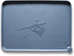 Hoki Found X-Large Silicone Pet Food Mats Tray - Non Slip Pet Dog Cat Bowl Mats Placemat - Dog Pet Cat Feeding Mat - Waterproof Dog Cat Food Mats -Pet Water Mats for Carpet -Gray-