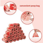 Biodegradable Pet Waste Bags with Dispenser, 36 Count, Dog Poop Bags (Pink)