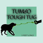 Tumbo Tough Tug Rope Dog Toy - (Green 5 ft Long Strong and Durable Rope Pull Toy with Handle) TUG of WAR Dog Toy