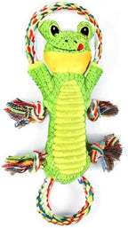 Plush Dog Toy with Crinkle Paper and Ropes - Small Interactive Puppy Toys for Medium to Large Dogs