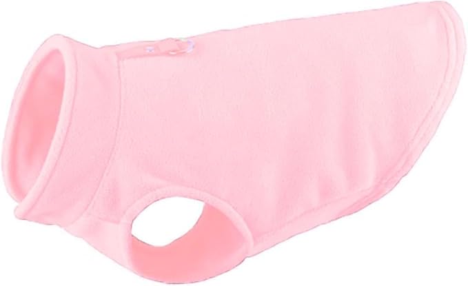 JACKO & CO - Fleece Vest Dog Sweater with Leash Ring - Soft, Warm & Lightweight Pullover Coat for Small & Medium Dogs, Puppies & Cats - Cozy Fall/Winter/Spring Pet Jacket (Pink Lemonade, XS 2-4lbs)