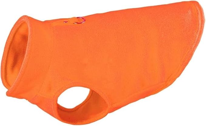 JACKO & CO - Fleece Vest Dog Sweater with Leash Ring - Soft, Warm & Lightweight Pullover Coat for Small & Medium Dogs, Puppies & Cats - Cozy Fall/Winter/Spring Pet Jacket (Pumpkin, Large 10-16lbs)