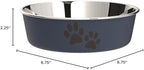 Loving Pets Bella Dog Bowls- Stainless Steel Dog & Cat Bowls - Spill Proof Dog Food Bowl, Cat Bowl, Puppy Essentials & Pet Supplies Great for Home & Travel (Medium 20-35 lbs, Blueberry)