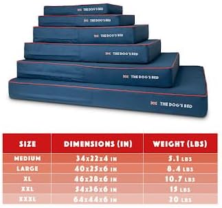 The Dog’s Bed Orthopedic Memory Foam Dog Bed, XXXL Blue Oxford with Red Trim UK Flag, Pain Relief for Arthritis, Hip & Elbow Dysplasia, Post Surgery, Supportive, Calming, Waterproof Washable