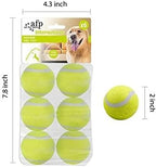 ALL FOR PAWS 2-inch Tennis Balls for Dogs, Fetch Toys for Small Medium Dogs, Bouncy & Durable Tennis Balls for Ball Launcher Toy, 6 Pack Fetch Toy for Outdoor Play