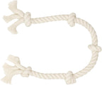 35" Dog Tug Toy – Strong 5-Knot White Cotton Rope for Active Chewers, Washable & Safe, Great for Indoor & Outdoor Play, Dental Cleaning, Medium & Large Dogs (22–88 lbs)