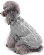 Dog Sweater for Small, Medium, Large Dogs - Warm Winter Turtleneck Pet Clothes for Cats and Puppies - Cute Classic Christmas Coat for Girls and Boys