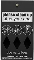 Standard Starter Dog Waste Station/Roll Bag System - 100% Rust-Free Powder-Coated Aluminum - Includes 400 dog waste bags (Matte Black)