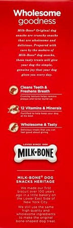 Milk-Bone Original Dog Treats for Large Dogs, 24 Ounce, Crunchy Biscuit Helps Clean Teeth (Pack of 2)