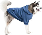 Extra Large Dog Clothes Hoodies Zip Up Sweaters for Big Dogs Alaskan Golden Retriever Blue 6XL