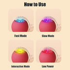 2025 New Electric Dog Ball Toy,360° Smart Automatic Interactive Rolling Ball, Smart Pet Toy,Interactive Dog Toys,Gift for Kids（Pink）
