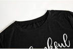 NIUBIA Women's T Shirts Summer Tops Simple Heart Graphic Shirts Sayings Short Sleeve Vacation Casual Blouse Thankful Tee