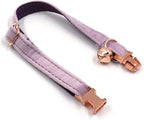 Personalized Cat Collar with Bells,Velvet Customized Small Cat Collar with Name Tag,Pet Collar with Name Phone Number Engraved ID Tags for Boy and Girl Kitten Cats (Purple)