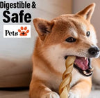 Pets Plus Premium Dog Treats – 3-Pack Braided Cheek Collagen Sticks for Dogs – Long-Lasting, Natural, High Protein Chew – Rawhide Alternative for Medium & Large Dogs