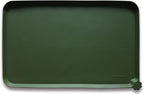 Hoki Found XX-Large Silicone Pet Feeding Mats - Non Slip Cat Dog Bowl Mats - Waterproof for Carpet - Dark Olive