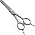 4.5" Thinning Shears for Dogs Grooming Face with Safety Round Tip for Small Dogs Face Paw Ears Trimmer Professional Small Cat Grooming Scissors (4.5" Blender, Gray)