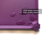 Hoki Found Waterproof Pet Feeding Mats with High Lips, Multiple Size and Colors for Dogs, Cats & Others -Eggplant