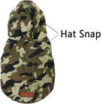 Fleece Lining Extra Warm Dog Hoodie in Winter for Large Dogs Jacket Pet Coats with Hooded,Green Camo XXL