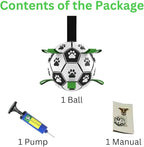 Dog Ball 8 inch - Dog Soccer Ball with Straps, Durable Dog Soccer Ball Indestructible, Perfect Soccer Ball for Dogs with Paw Print, Fun Dog Birthday Gifts - Ideal Dog Soccer Ball Toy