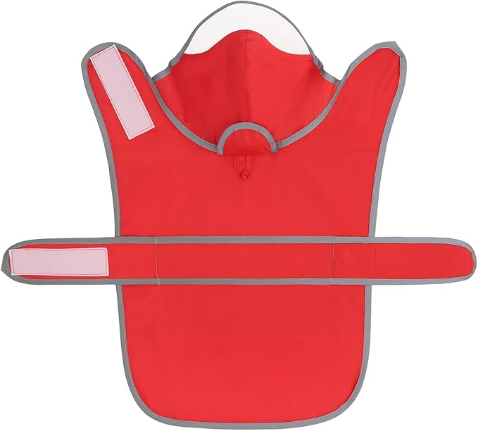 HDE Dog Raincoat with Clear Hood Rain Jacket Poncho for Small Medium Large Dogs Red - XXL