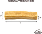 peaksNpaws Himalayan Yak Chews, High Protein Dog Treat for Aggressive Chewers, Natural, Long Lasting, Lactose Free Chew Stick for Pet Under 35 lbs, 6 Medium Treats, 100% Eco-Friendly Packaging