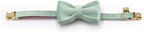Personalized Cat Collar with Bells,Velvet Customized Small Cat Collar with Name Tag,Pet Collar with Name Phone Number Engraved ID Tags for Boy and Girl Kitten Cats (Mint Powder)