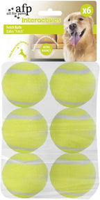 ALL FOR PAWS Dog Tennis Balls for Dogs, Great for Mini Ball Launcher, 6 Pack 2 Inch Tennis Balls