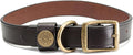 King Buck Premium Leather D Ring Dog Collar, Leather, M/L