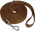 Dog/Puppy Obedience Recall Training Agility Lead - 15ft 20ft 30ft 40ft 50ft Training Leash - Great for Play, Camping, or Backyard (Brown, 30 Feet)