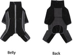 Fleece Dog Coat for Small Medium Dog,Pullover Pajamas Jumpsuit Bodysuit Puppy Coats with Legs, Pet Windproof Warm Cold Weather Jacket Full Body Vest Cozy Snowsuit Outfit Clothes (Black, M)