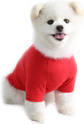 Dog Shirt for Small Dogs Plain T-Shirts Soft Breathable Dog Cotton Shirt pet Clothes (X-Small, Red)